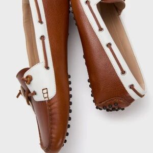 Veronica Beard Jia Boater Loafers - Whiskey and Coconut